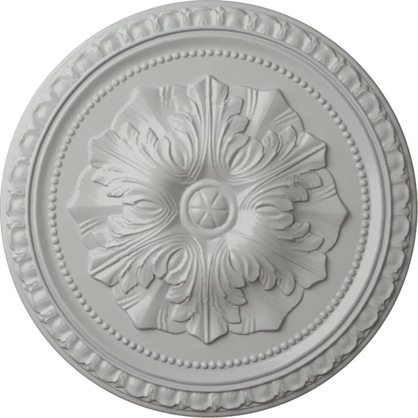 Ekena Millwork Richmond Ceiling Medallion (Fits Canopies up to 2 5/8"), Hand-Painted Frost, 18"OD x 1 3/8"P CM18RIFRF - main